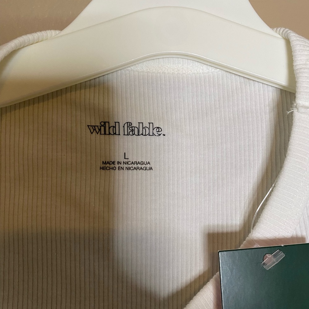 Wild Fable‎ Cream Ribbed Tee - Picture 3 of 4